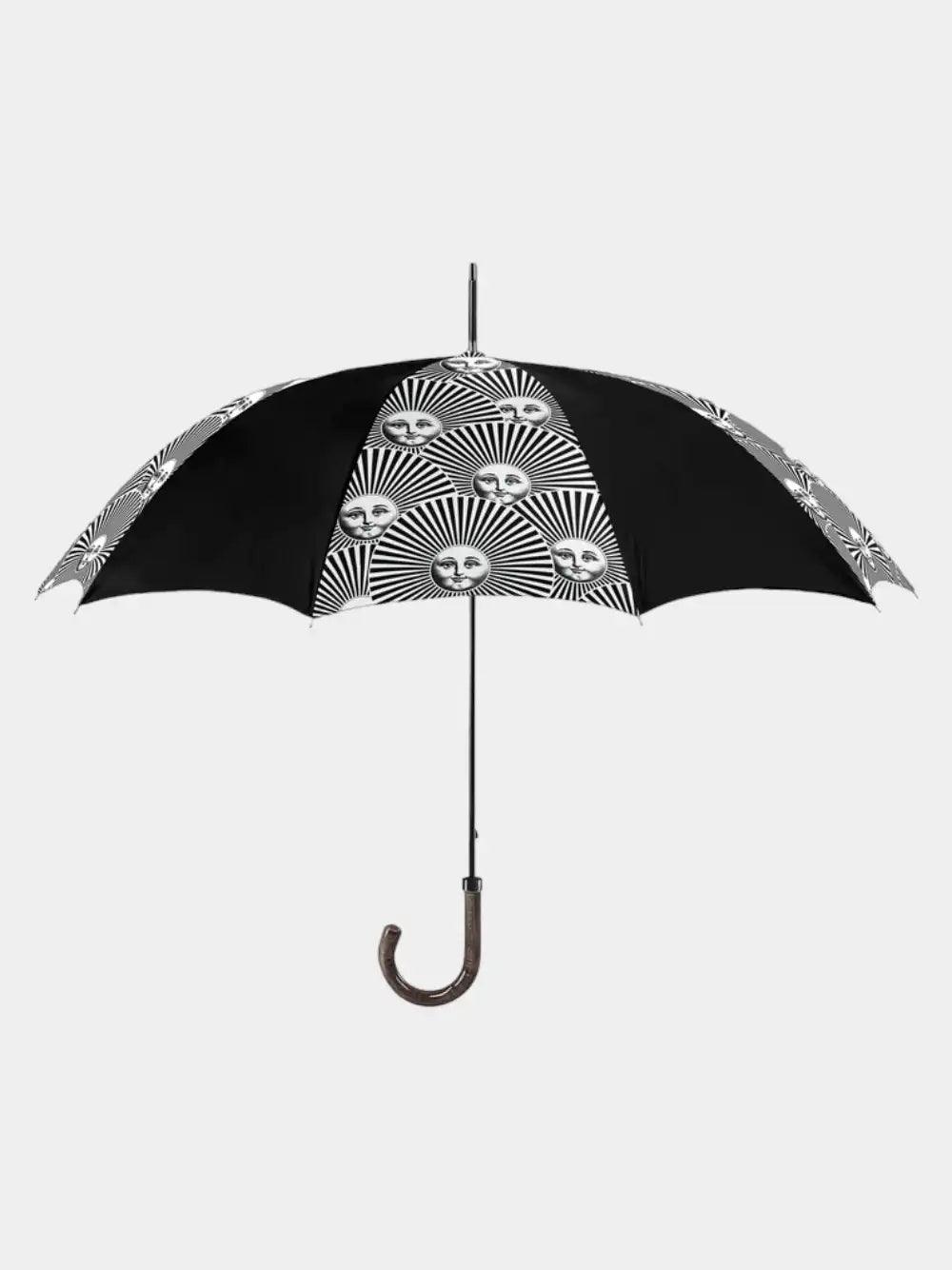 Fornasetti Parapluie noir à imprimé "Soli a Ventaglio"Fornasetti