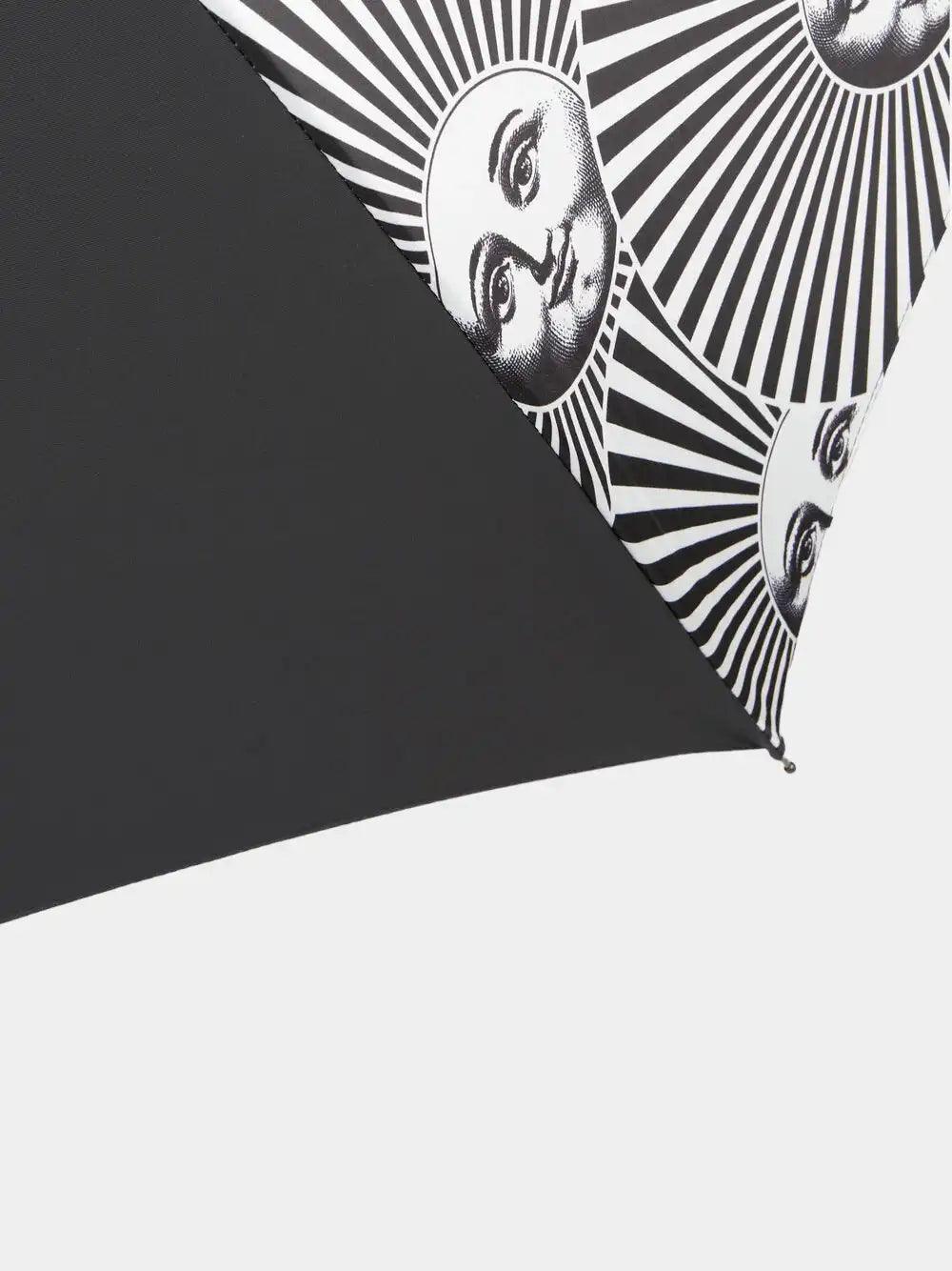 Fornasetti Parapluie noir à imprimé "Soli a Ventaglio"Fornasetti