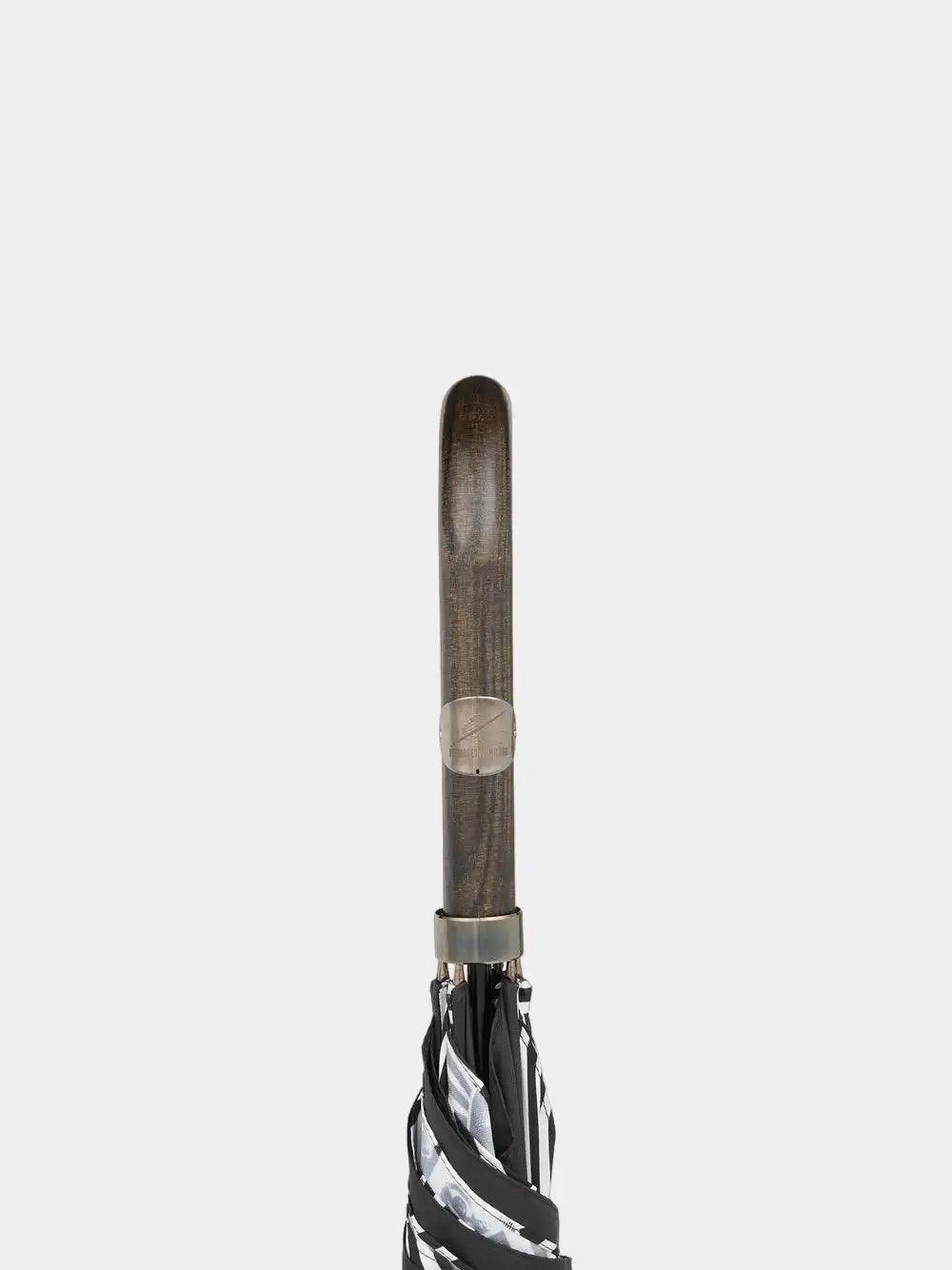 Fornasetti Parapluie noir à imprimé "Soli a Ventaglio"Fornasetti