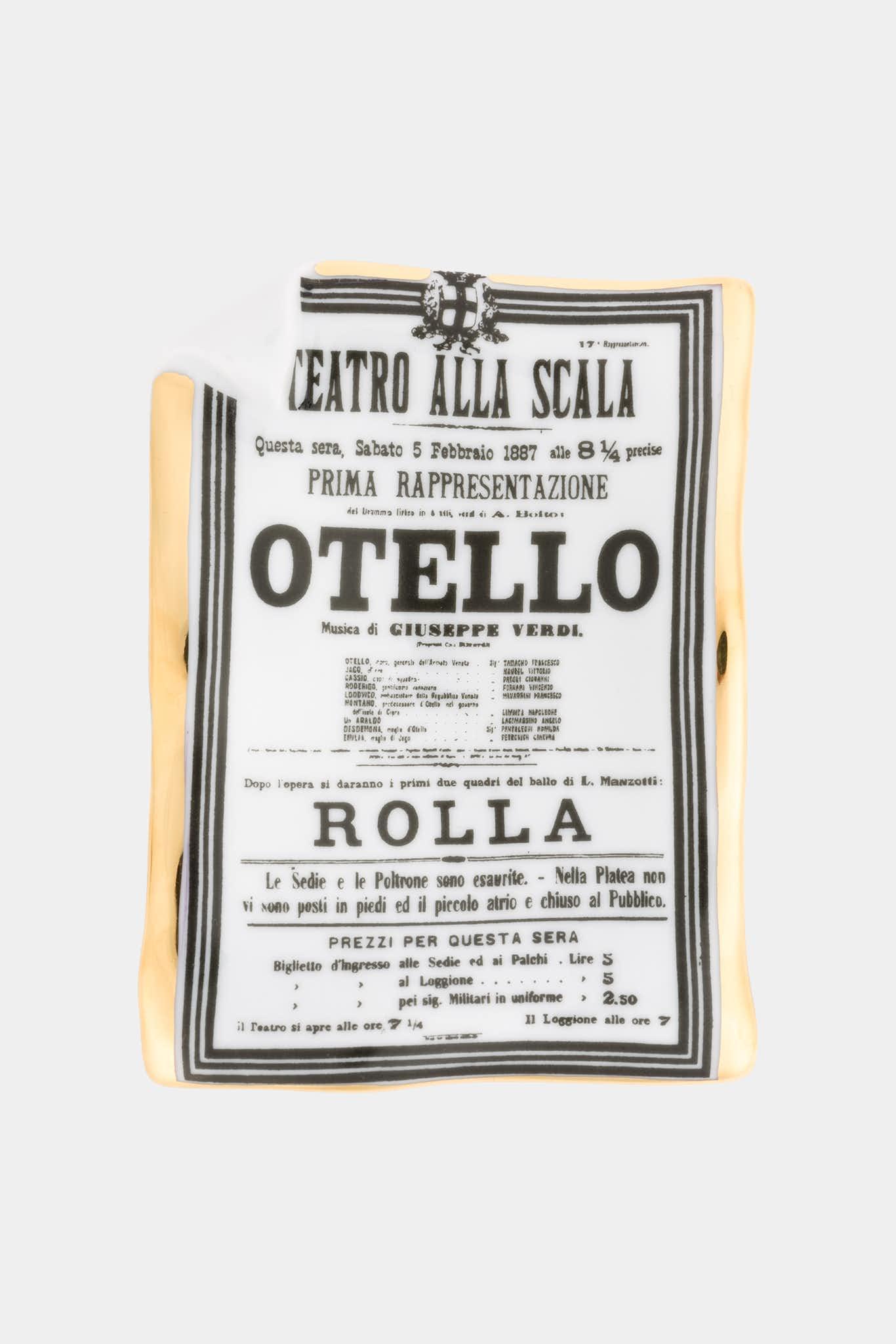 Fornasetti Cendrier medium Locandina Otello - 87778_TU