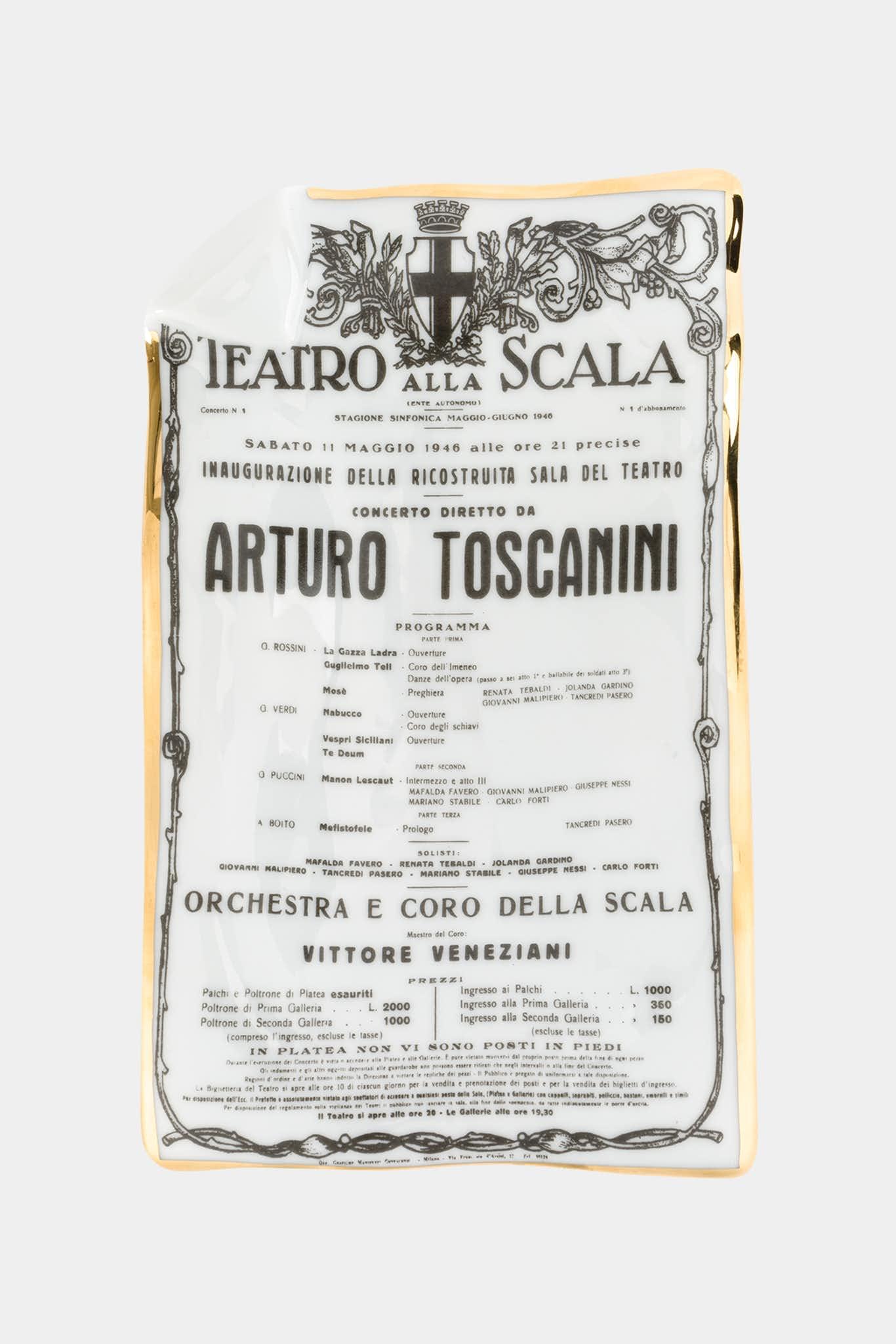 Fornasetti Grand cendrier Locandina Arturo Toscanini - 87699_TU