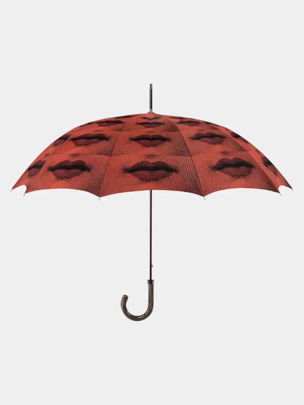 Fornasetti Parapluie rouge à imprimé "Bocche"Fornasetti