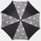 Fornasetti Parapluie noir à imprimé "Soli a Ventaglio"Fornasetti