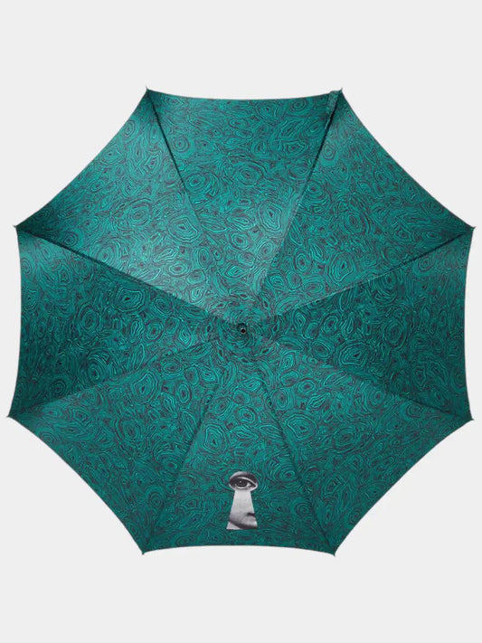 Fornasetti Parapluie vert à imprimé 