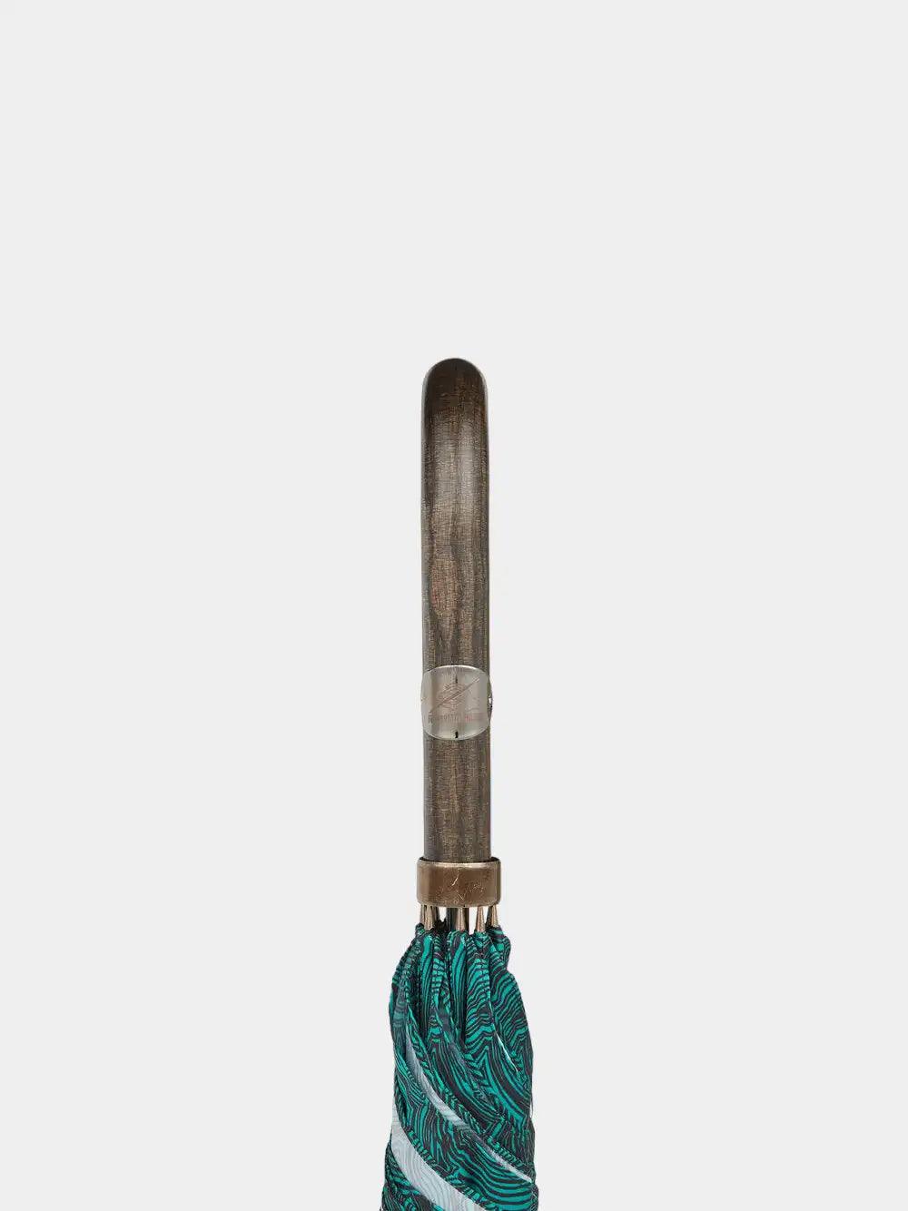 Fornasetti Parapluie vert à imprimé "Serratura su Malachite"Fornasetti