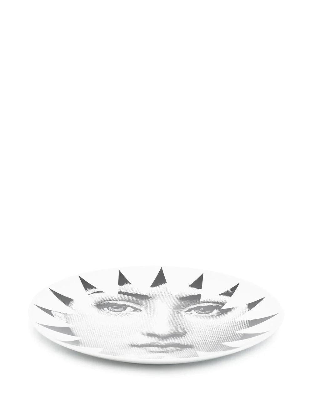 Fornasetti Assiette "Tema e Variazioni" n.25 en porcelaine blanche et noire - 42423_TU 