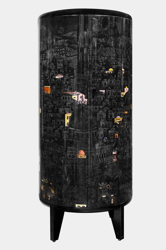 Fornasetti Cabinet cylindrique Gerusalemme di Notte - 16274_TU 