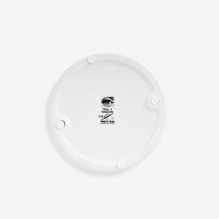 Fornasetti Cendrier en porcelaine (Ø 13 cm) "Tema e Variazioni" n.218 - 44597_TU 