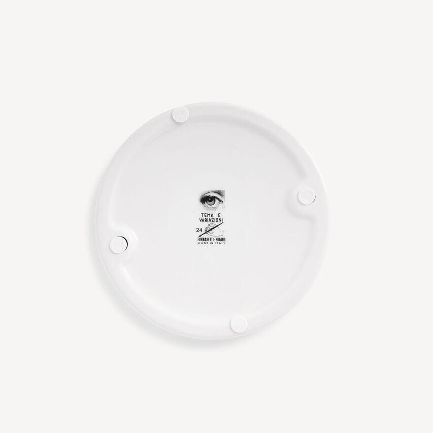 Fornasetti Cendrier en porcelaine (Ø 13 cm) "Tema e Variazioni" n.24 - 44596_TU 