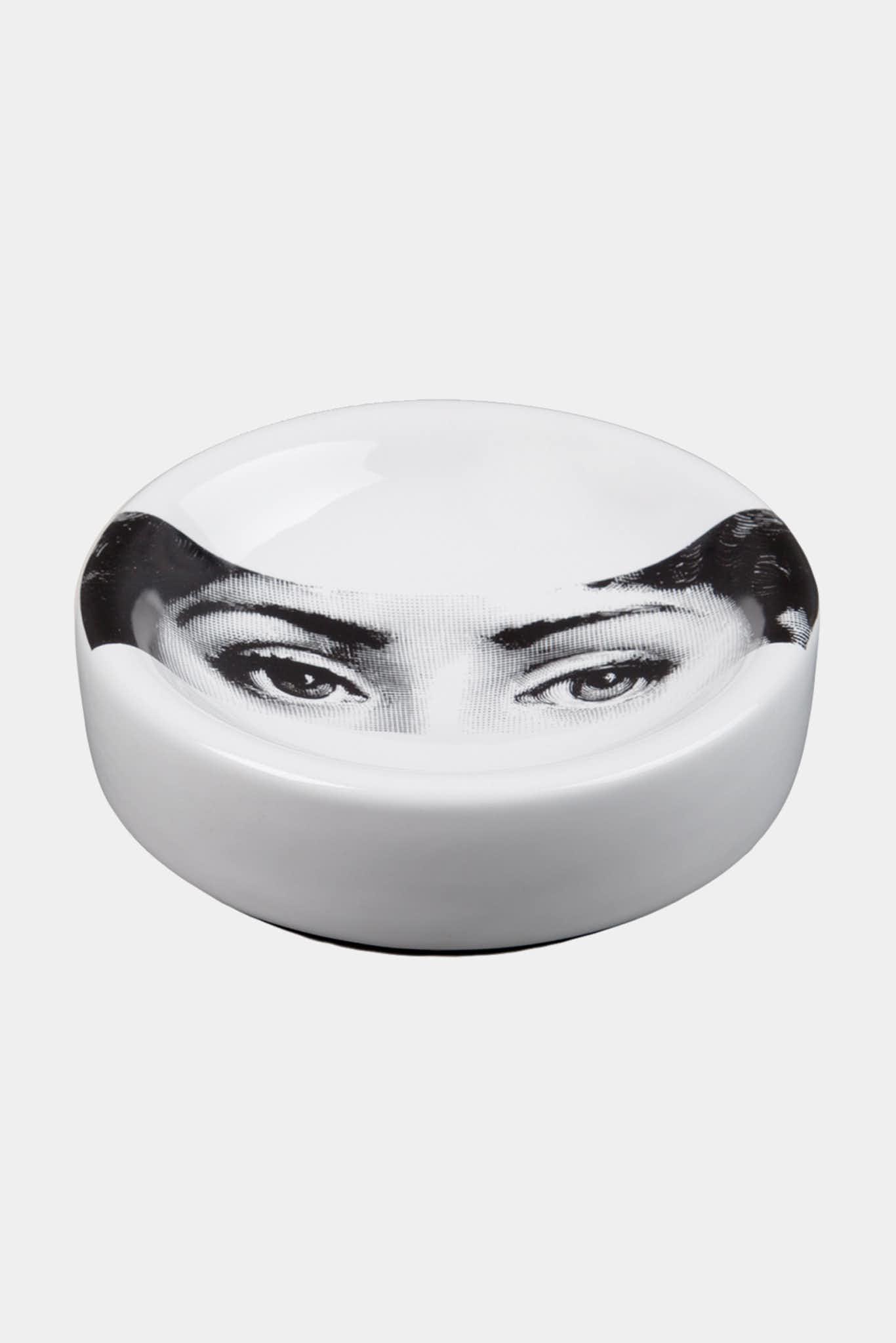Fornasetti Cendrier Tema e Variazioni n.32 en porcelaine noire et blanche - 87790_TU 