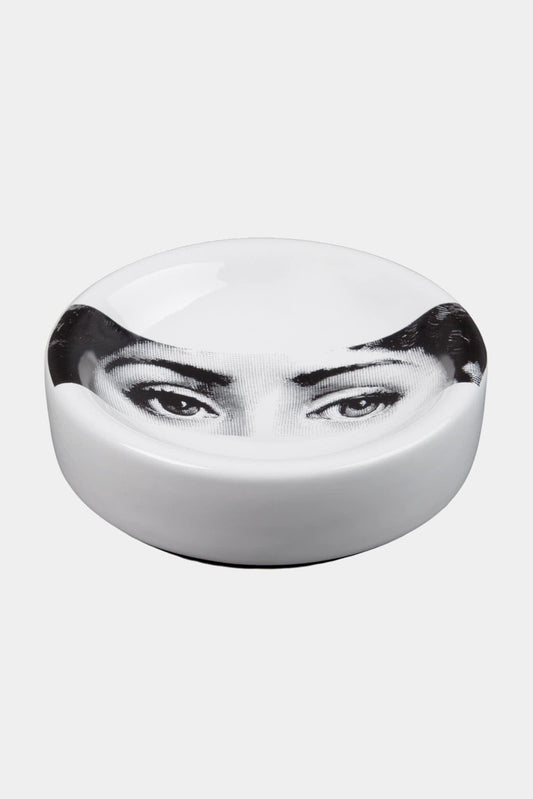 Fornasetti Cendrier Tema e Variazioni n.32 en porcelaine noire et blanche - 87790_TU 