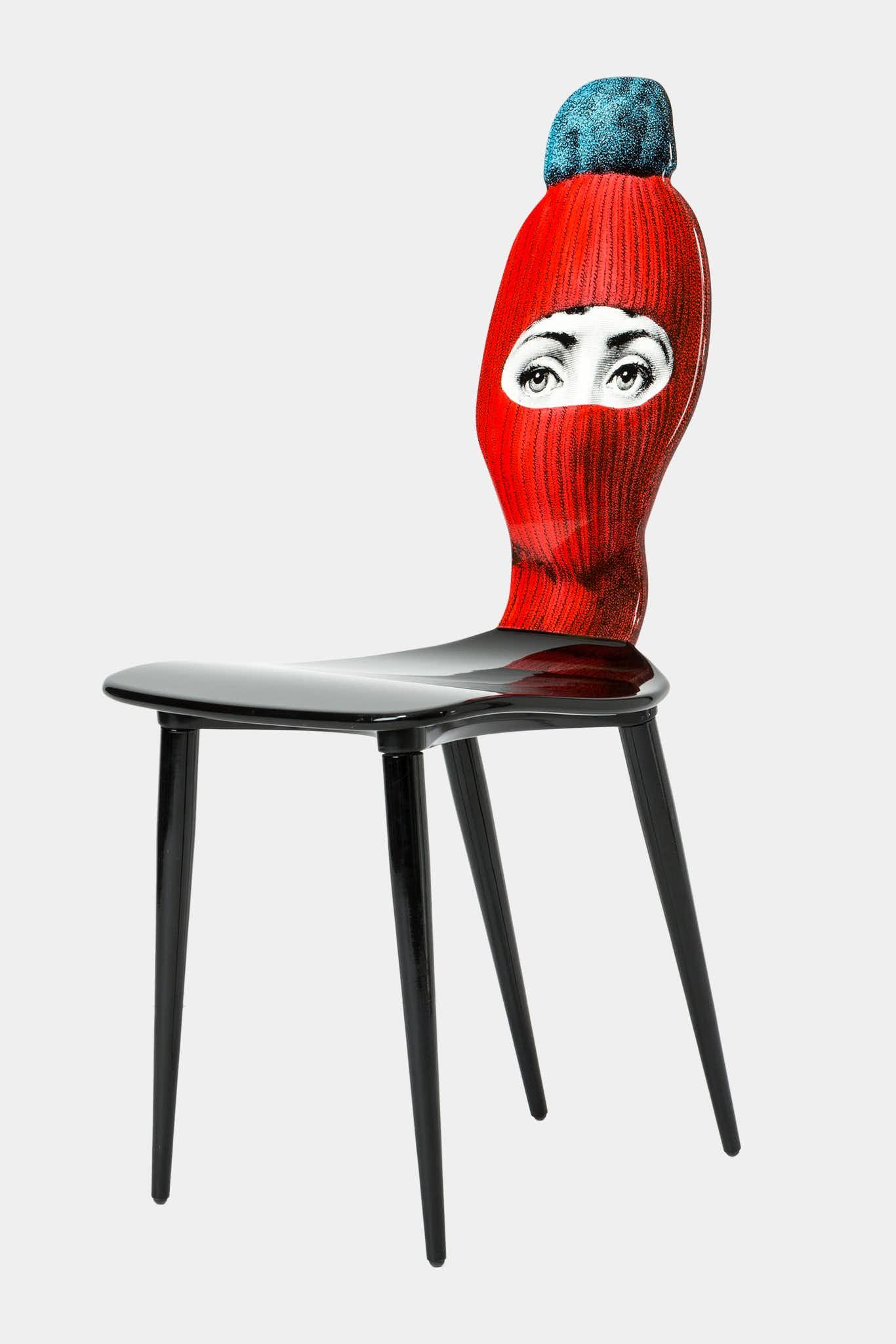 Fornasetti Chaise Lux Gstaad - rouge/bleu - 8670_TU 