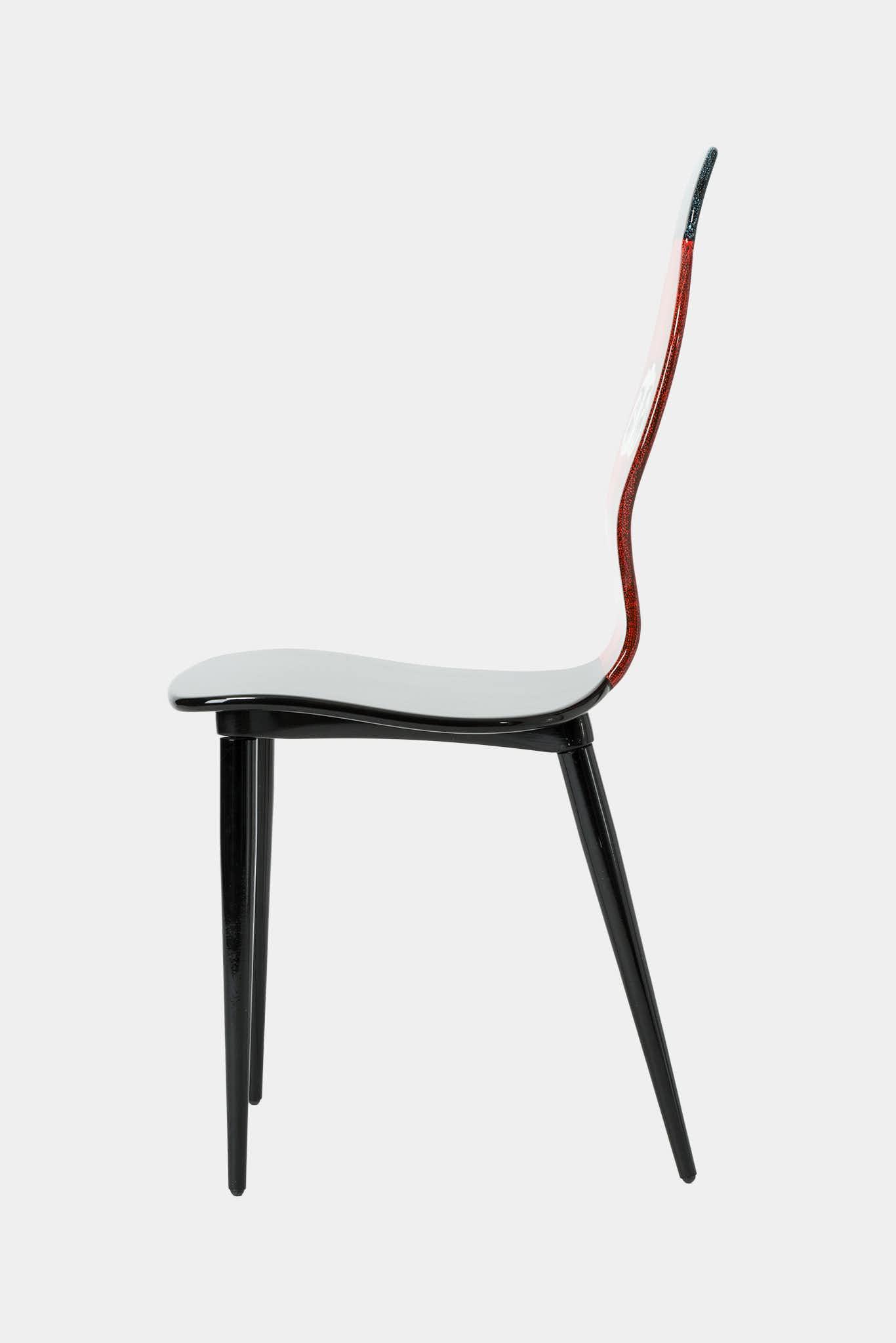 Fornasetti Chaise Lux Gstaad - rouge/bleu - 8670_TU 