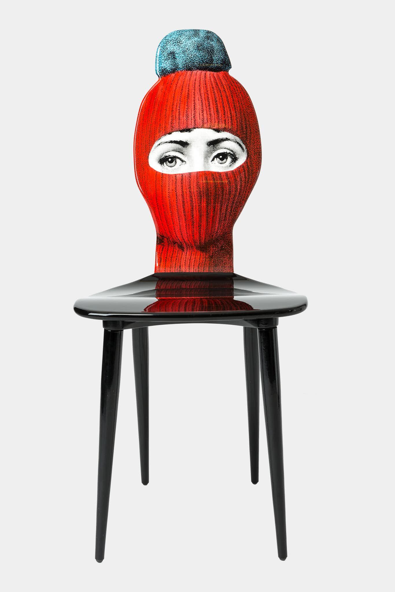 Fornasetti Chaise Lux Gstaad - rouge/bleu - 8670_TU 