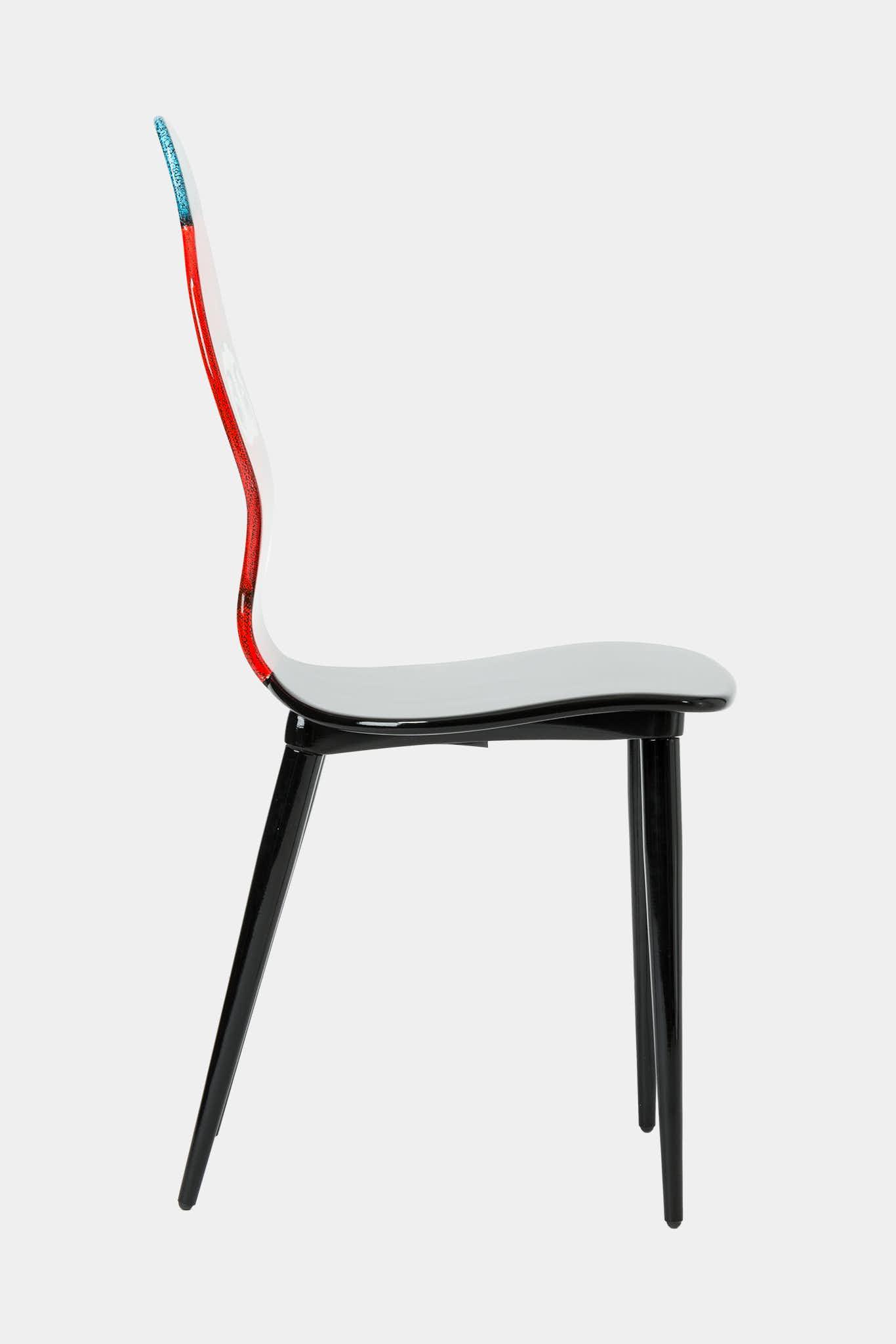 Fornasetti Chaise Lux Gstaad - rouge/bleu - 8670_TU 