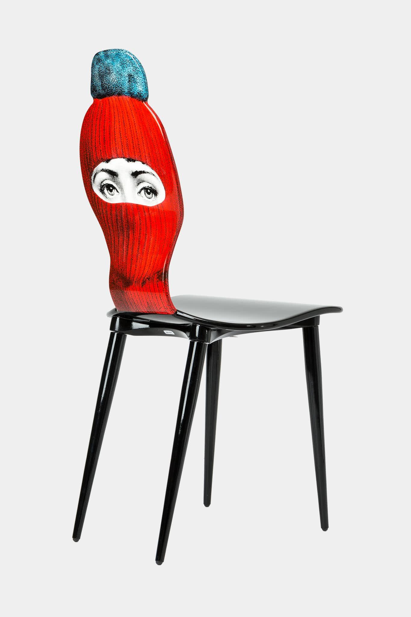 Fornasetti Chaise Lux Gstaad - rouge/bleu - 8670_TU 