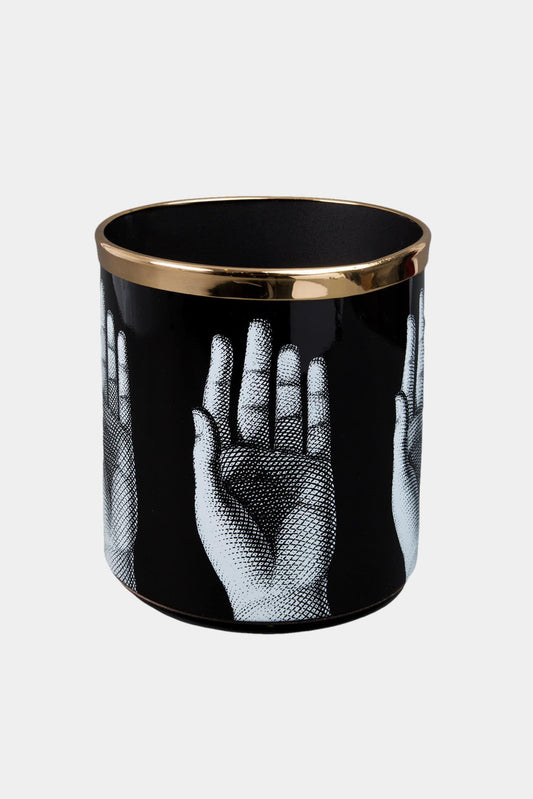 Fornasetti Corbeille à papier Mani - noir - 16880_TU 