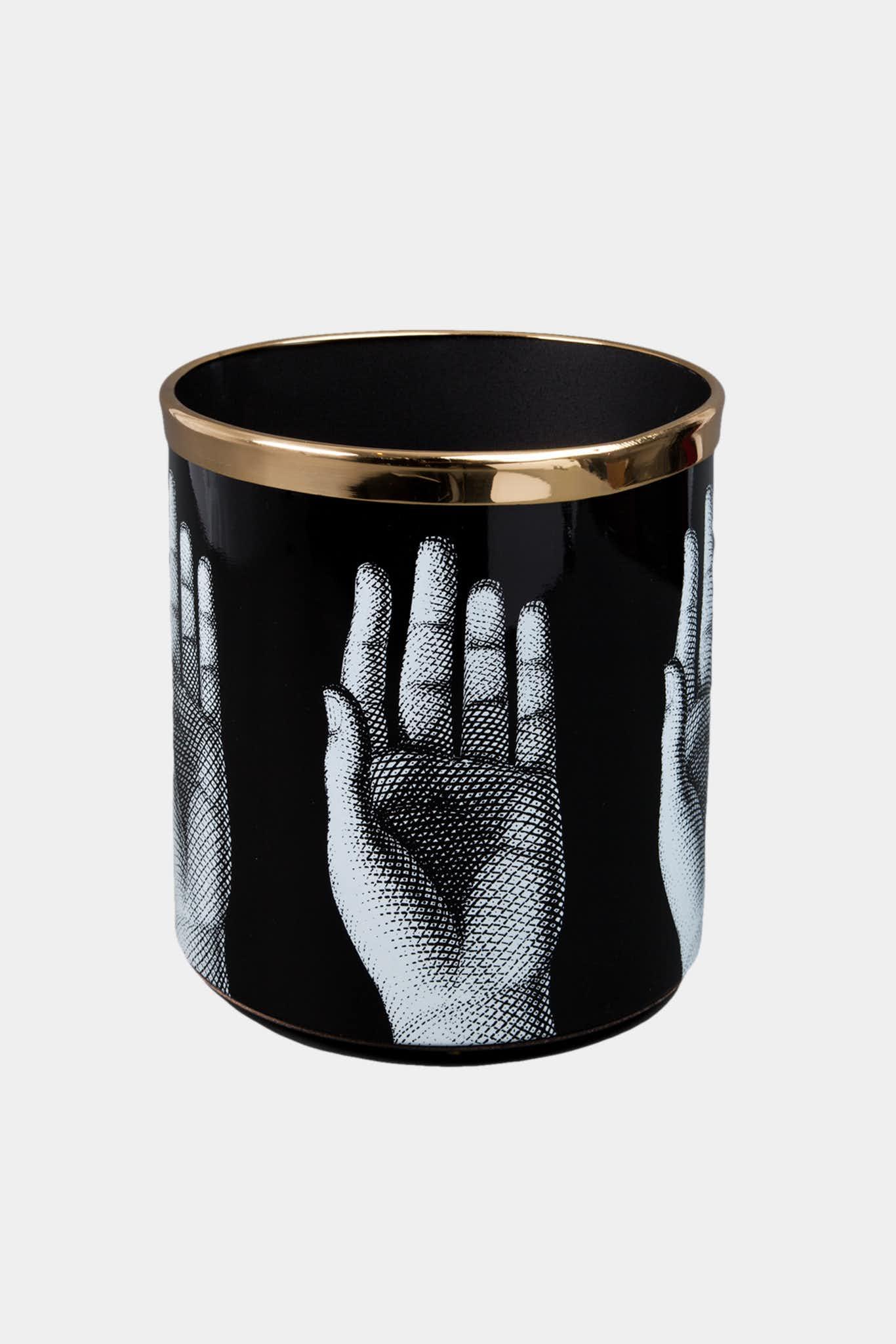 Fornasetti Corbeille à papier Mani - noir - 16880_TU 