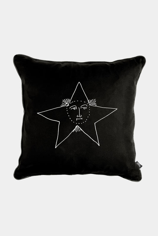 Fornasetti Coussin blanc et noir Solamente - 38630_TU 
