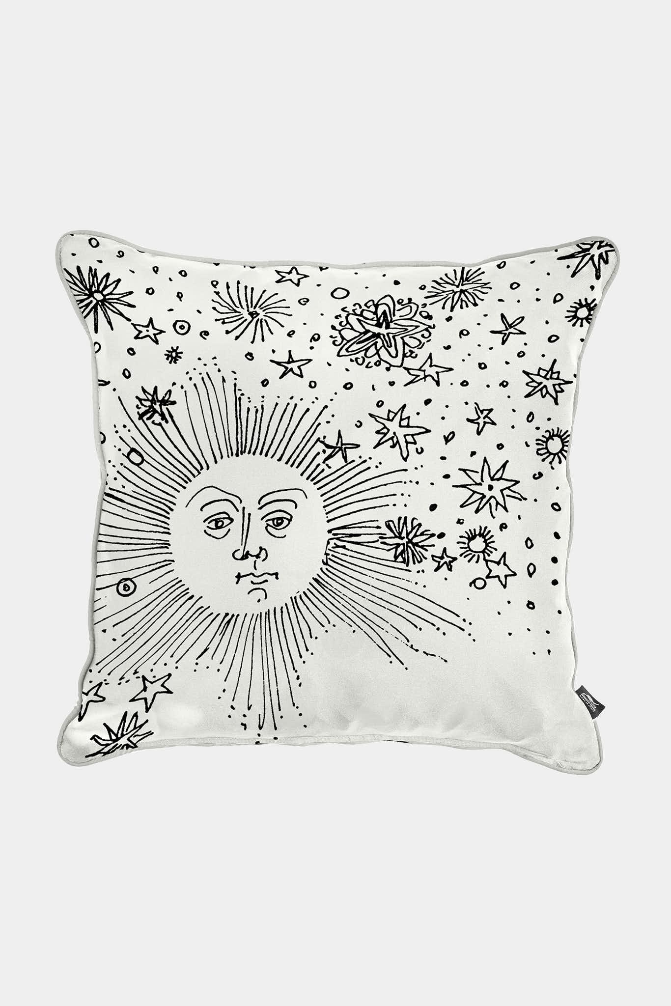 Fornasetti Coussin blanc et noir Solamente - 38630_TU 