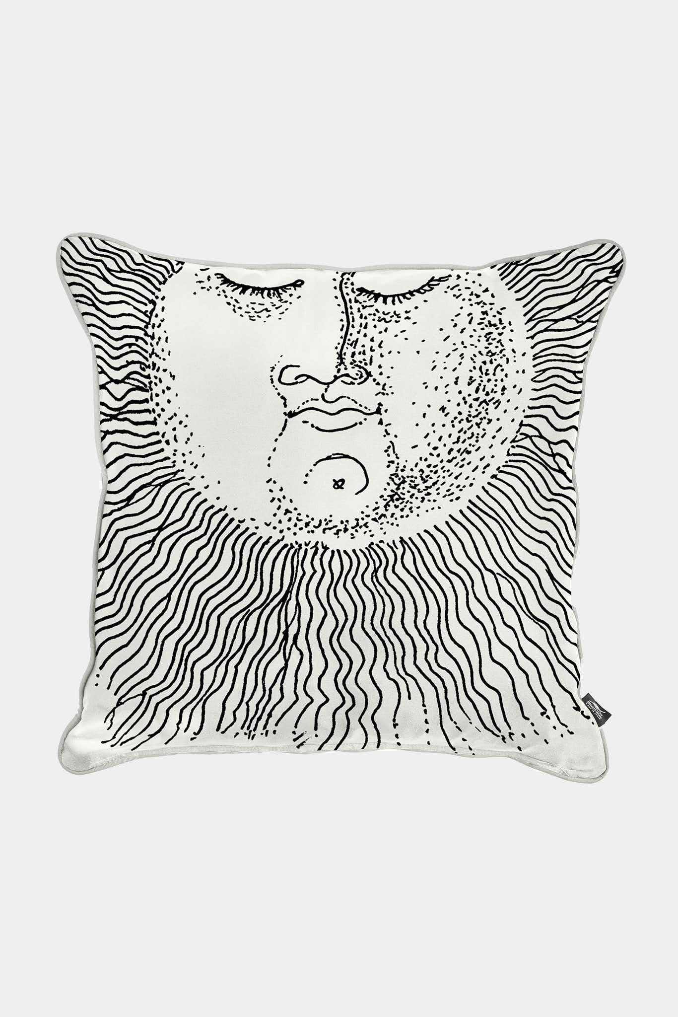 Fornasetti Coussin blanc et noir Solingo - 38629_TU 