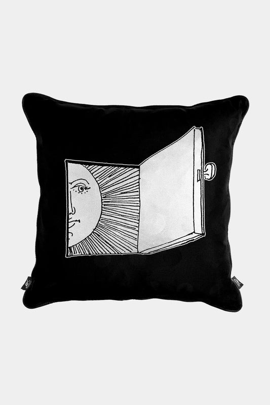 Fornasetti Coussin blanc et noir Solingo - 38629_TU 