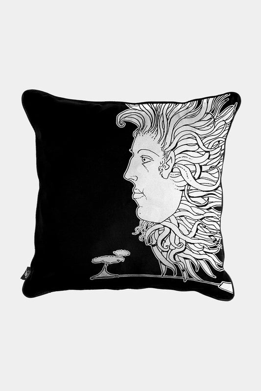 Fornasetti Coussin blanc et noir Solitudo - 38631_TU 
