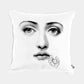 Fornasetti Coussin "Tema e Variazioni" n.288 en coton noir et blanc - 41202_TU 