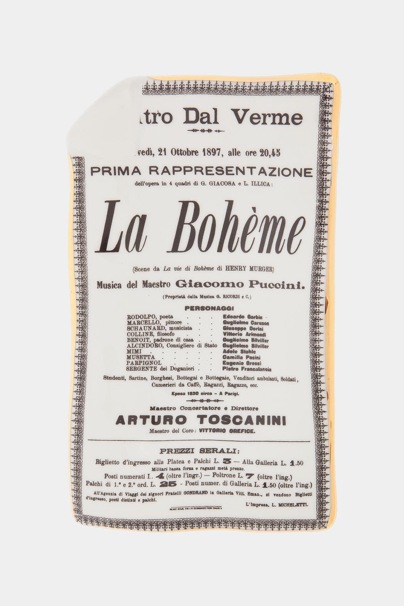Fornasetti Grand cendrier Locandina La Boheme - 87768_TU 