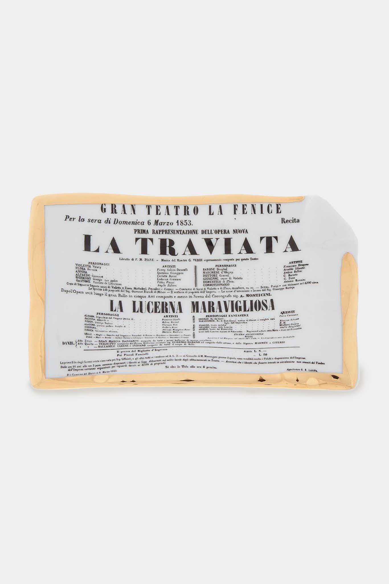Fornasetti Grand cendrier Locandina La Traviata - 87700_TU 