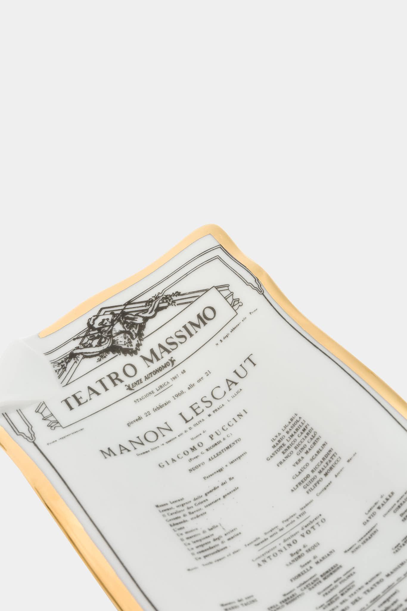 Fornasetti Grand cendrier Locandina Manon Lescault - 87721_TU 