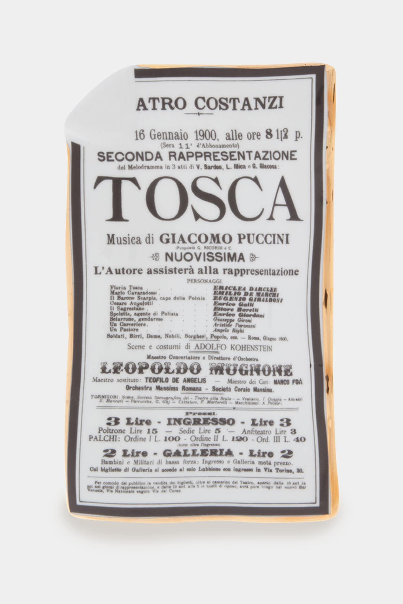 Fornasetti Grand cendrier Locandina Tosca - 87702_TU 