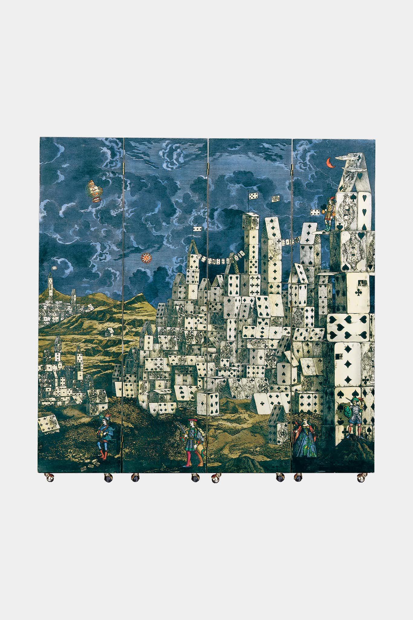 Fornasetti Paravent Città che si Rispecchia celeste - 24219_TU 