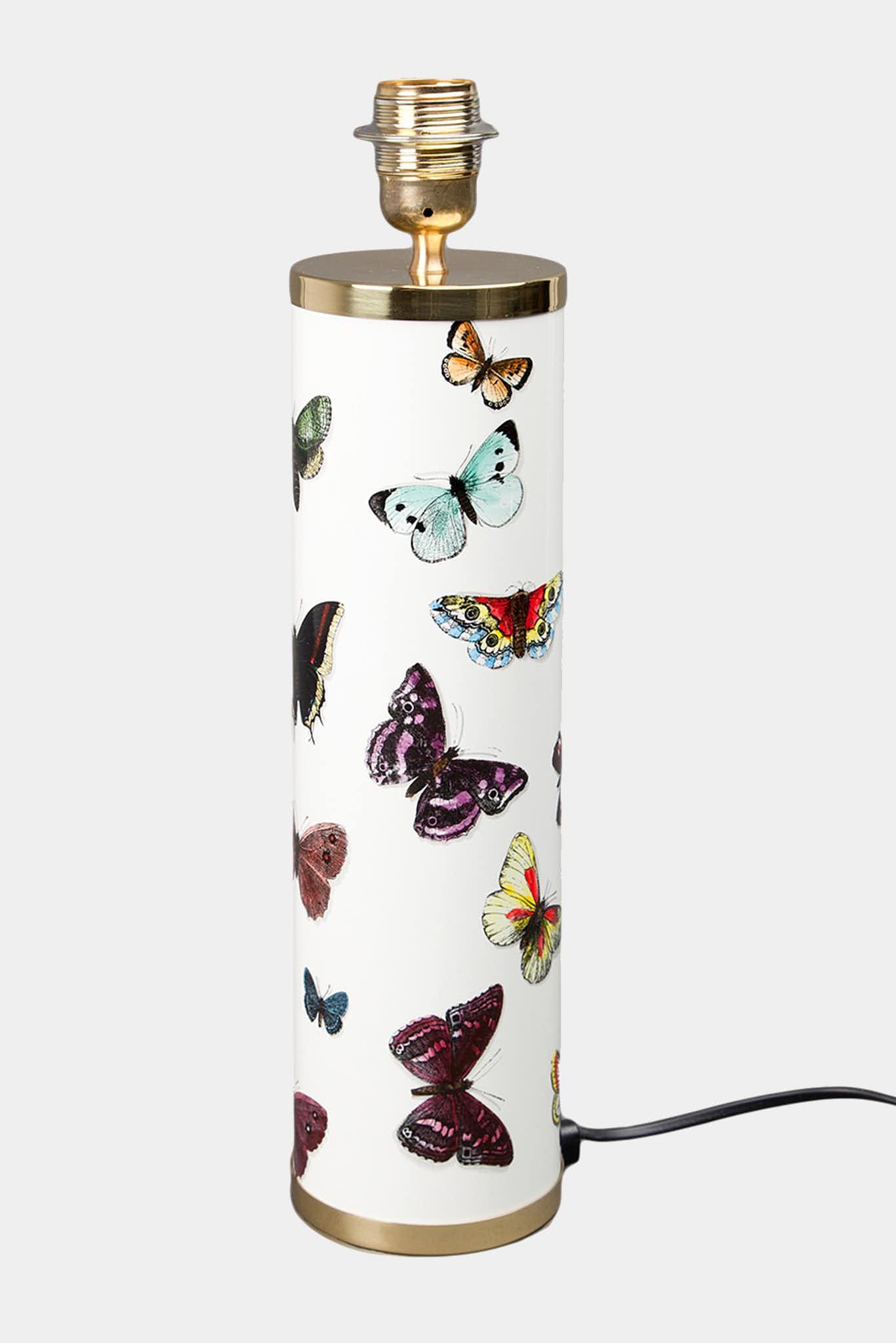 Fornasetti Pied de lampe cylindrique Farfalle - 30923_TU 
