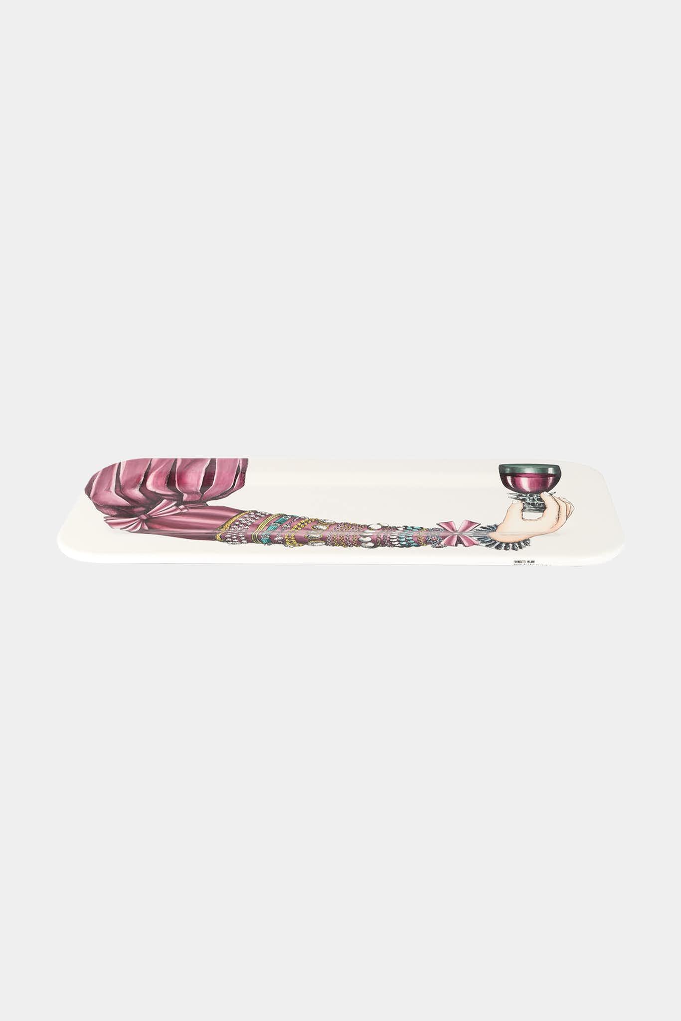 Fornasetti Plateau Braccio Ingioiellato 25x60 - blanc - 87859_TU 