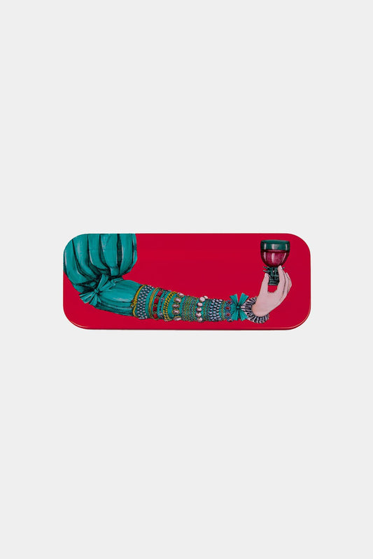 Fornasetti Plateau Braccio Ingioiellato 25x60 - rouge - 91632_TU 