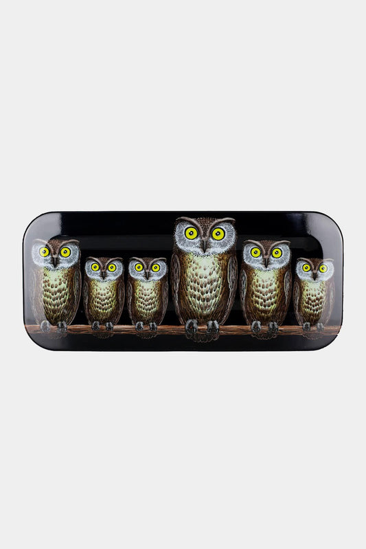 Fornasetti Plateau Civette 25x60 - noir - 56936_TU 