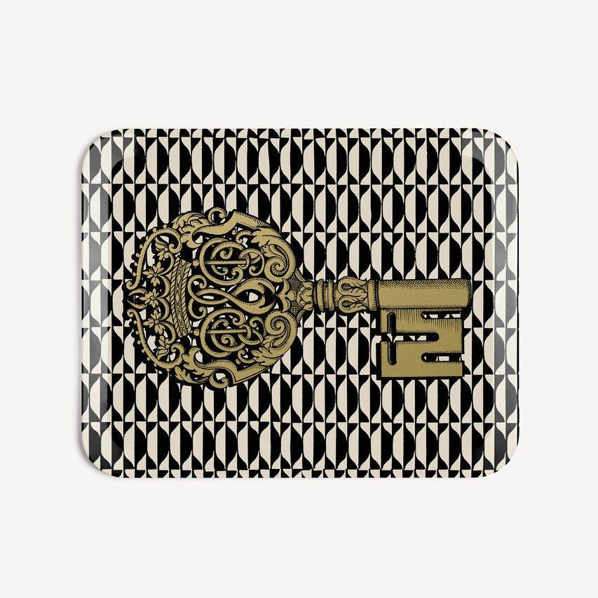 Fornasetti Plateau rectangulaire "Chiavi e Losanghe" (48*60 cm) - 43972_TU 