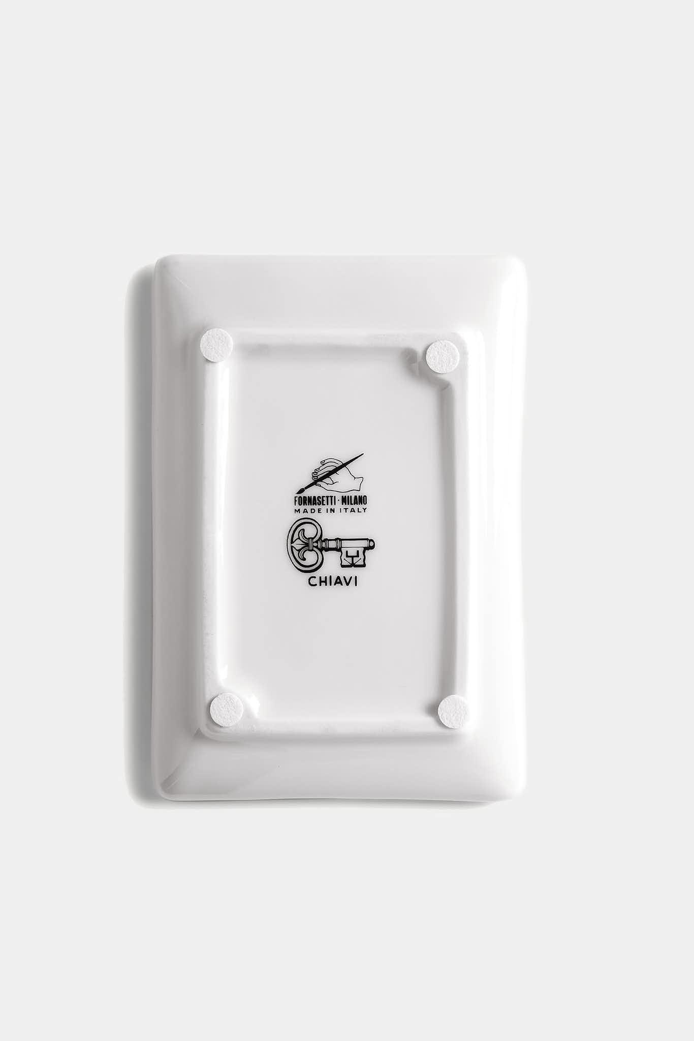 Fornasetti Plateau rectangulaire "Chiavi Gold Rombi" - 42292_TU 
