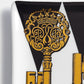 Fornasetti Plateau rectangulaire "Chiavi Gold Rombi" - 42292_TU 
