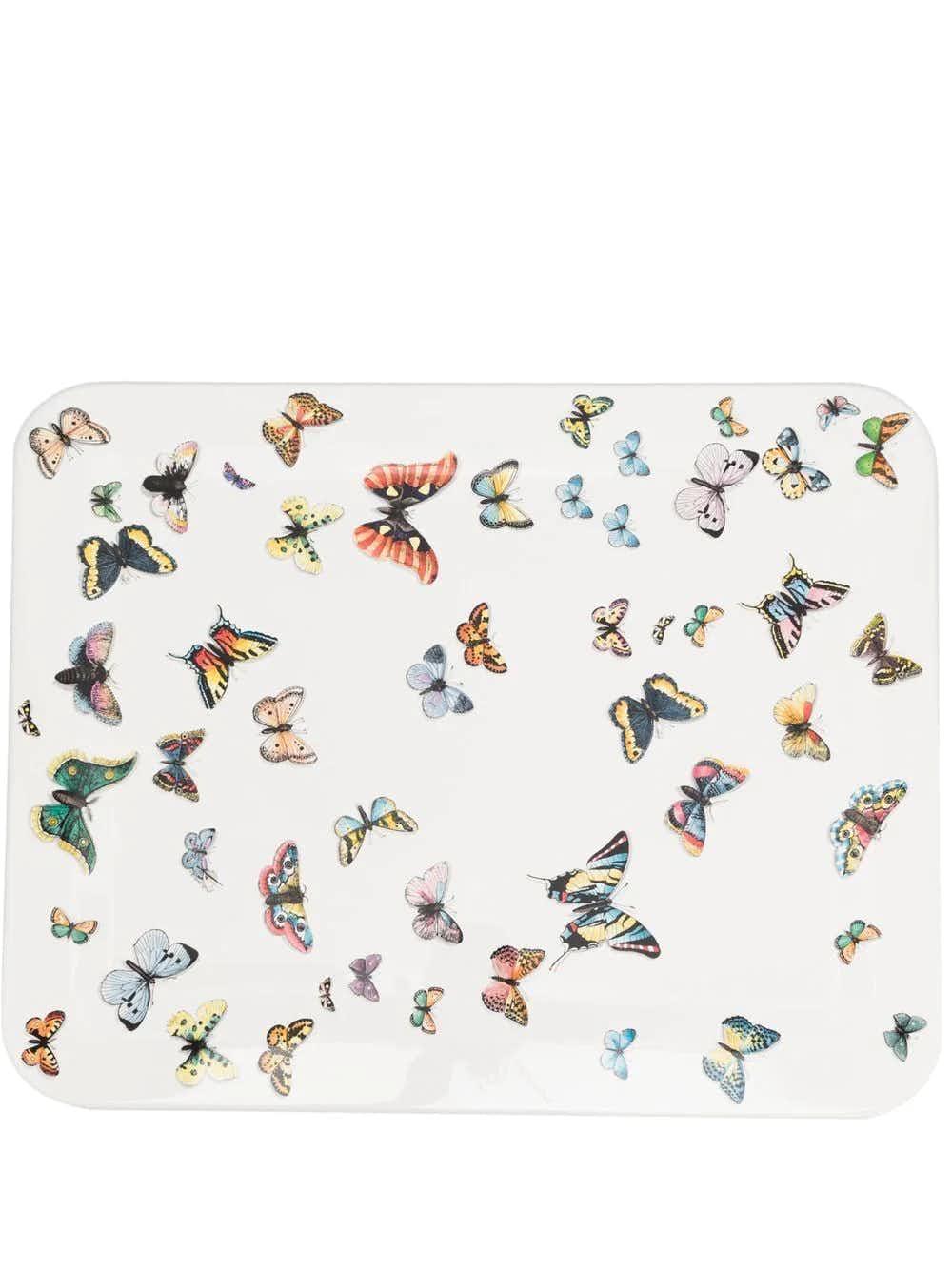 Fornasetti Plateau rectangulaire "Farfalle" - 42393_TU 