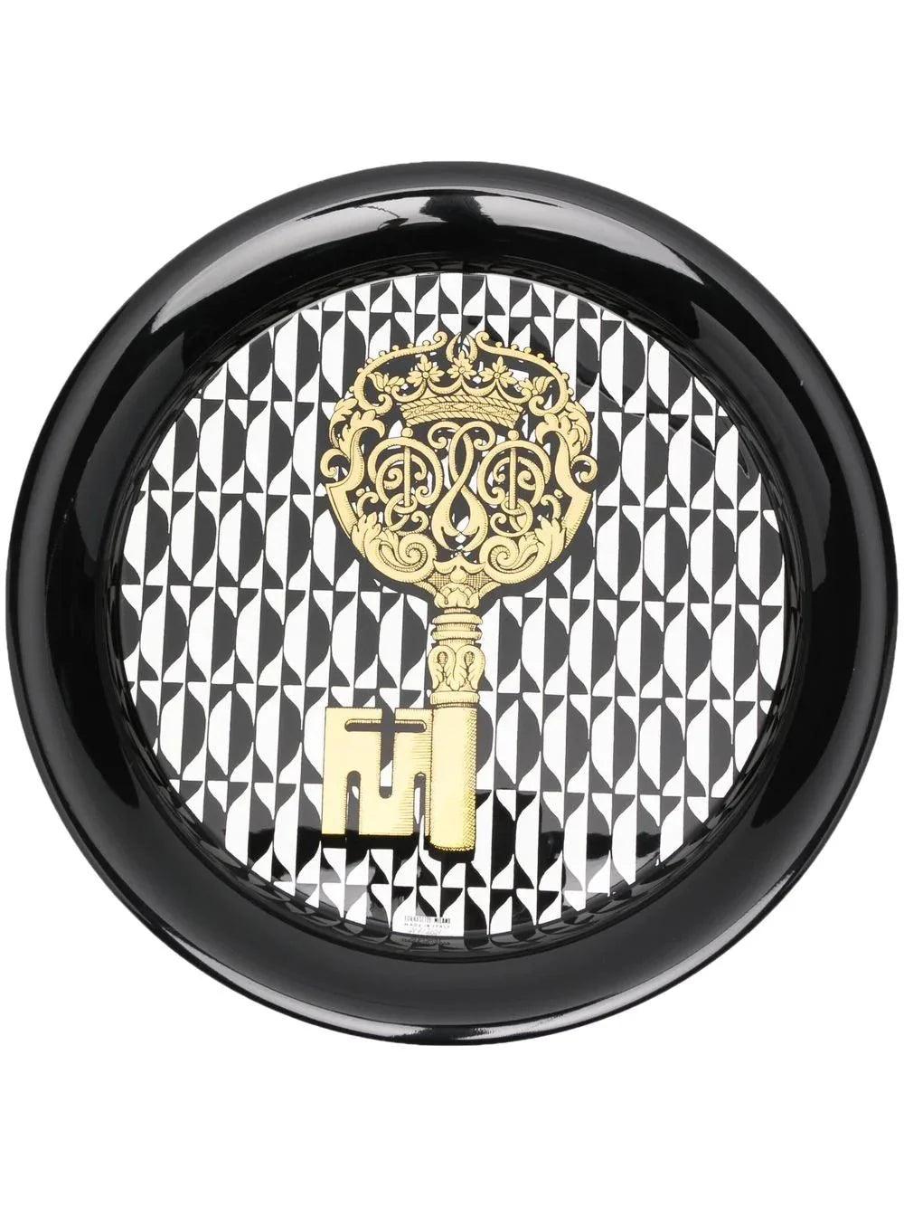Fornasetti Plateau rond "Chiavi and Losanghe" - 42381_TU 