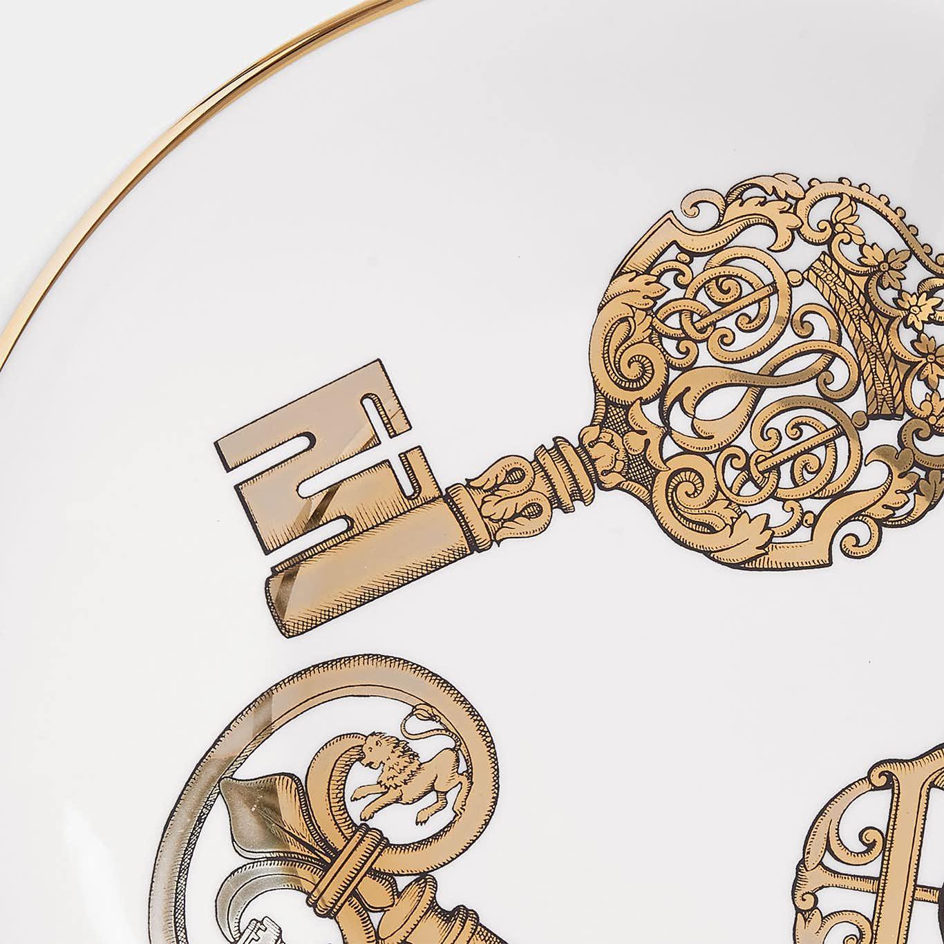 Fornasetti Plateau rond "Chiavi oro" - 42293_TU 