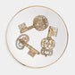 Fornasetti Plateau rond "Chiavi oro" - 42293_TU 