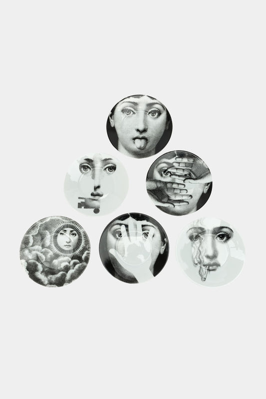 Fornasetti Set de 6 tasses à thé Tema e Variazioni 2005 - doré - 22333_TU 