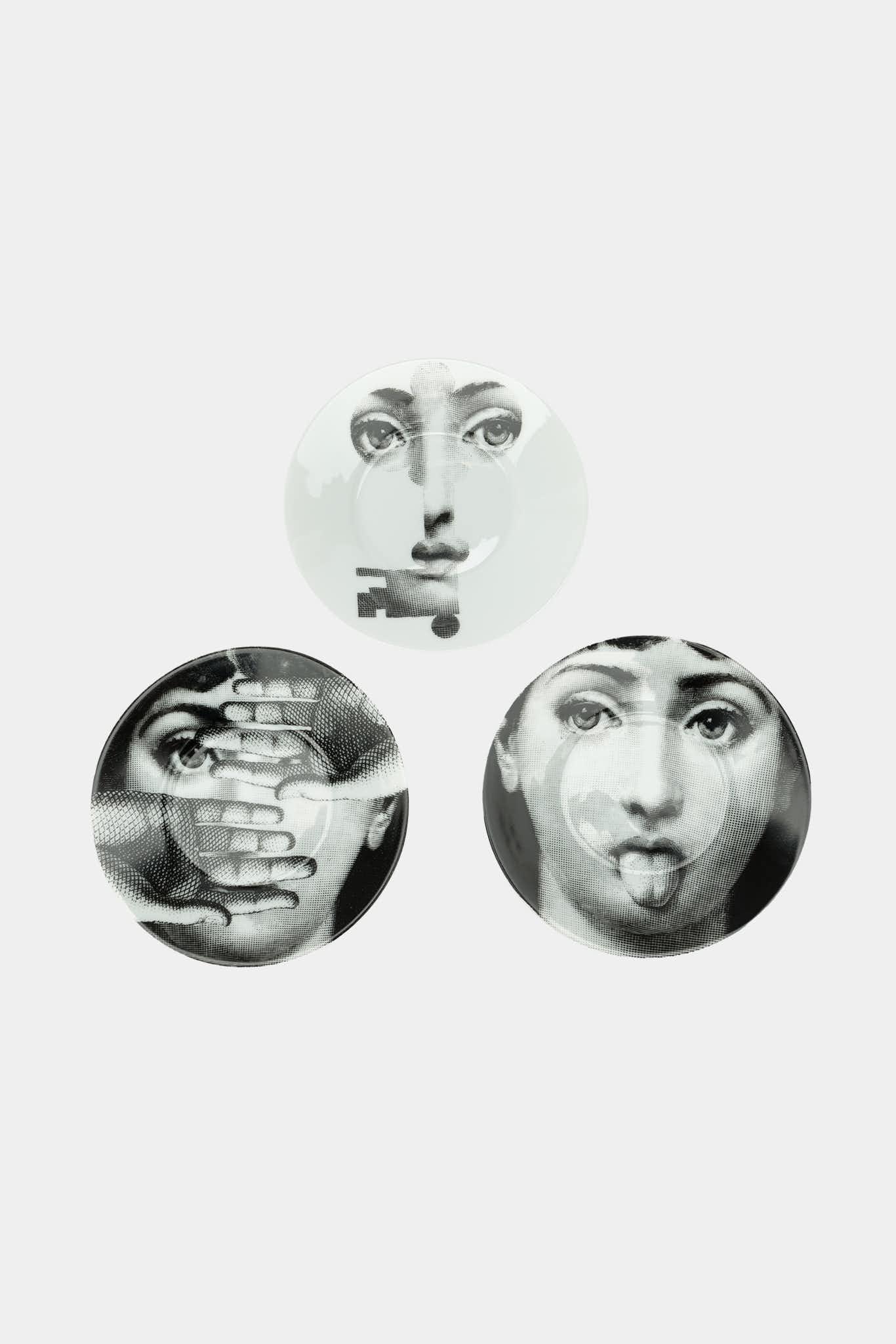 Fornasetti Set de 6 tasses à thé Tema e Variazioni 2005 - doré - 22333_TU 